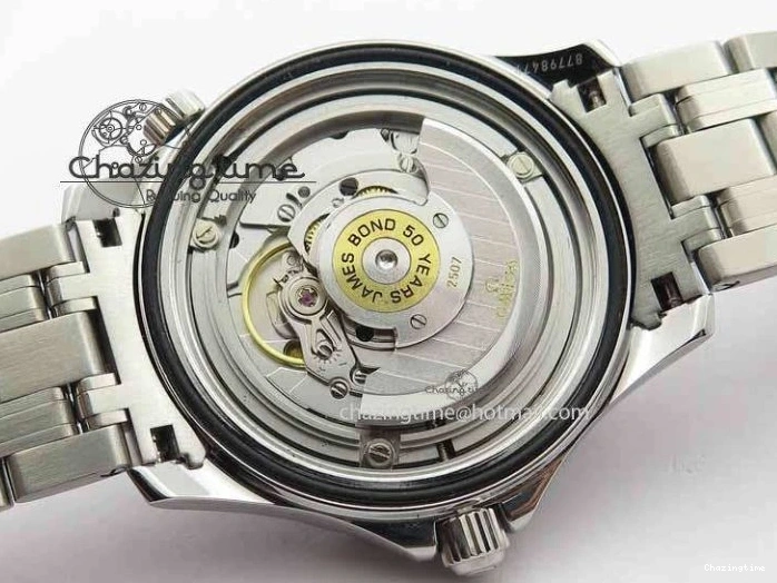 0123 Seamaster 300M 007 SS MK 1:1 Best Edition Black 007 Dial Ceramic Bezel On SS Bracelet A EasyCare 8178